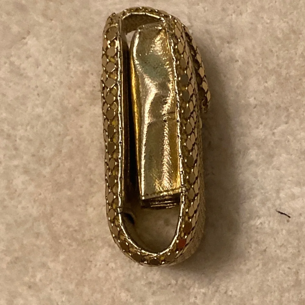 Gold Mesh Swanky Lipstick case ….holds 2 lipsticks ….dripping class